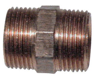 Toon details van Roodkoperen draadfitting dubbel nippel Afbeelding van Roodkoperen draadfitting dubbel nippel