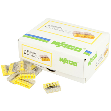 Toon details van Wago Verbindingsklemmen 5x 0,5-2,5 mm² Afbeelding van Wago Verbindingsklemmen 5x 0,5-2,5 mm²