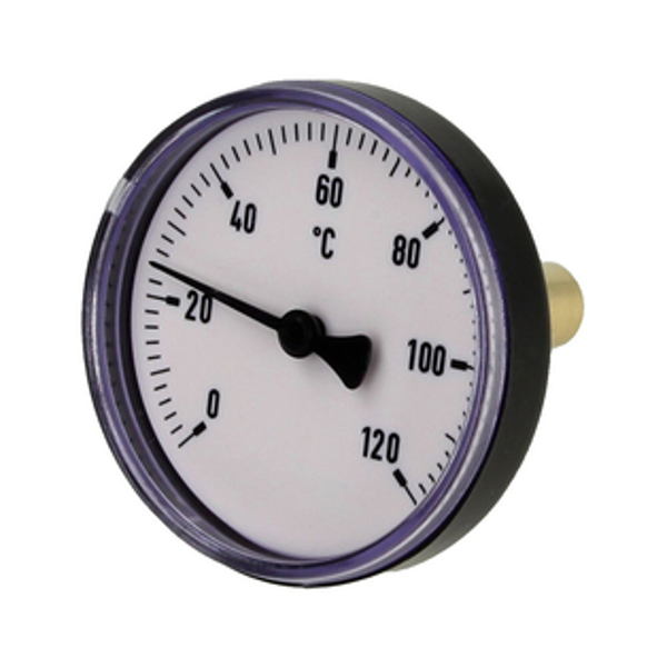 Picture of Bimetaalthermometer, 0 -120 °C, 40/100 mm sensor, 63 mm behuizing