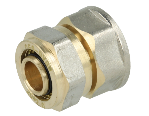 Picture of Messing koppelingen met knelring voor PEX/PERT-buis Recht/IS